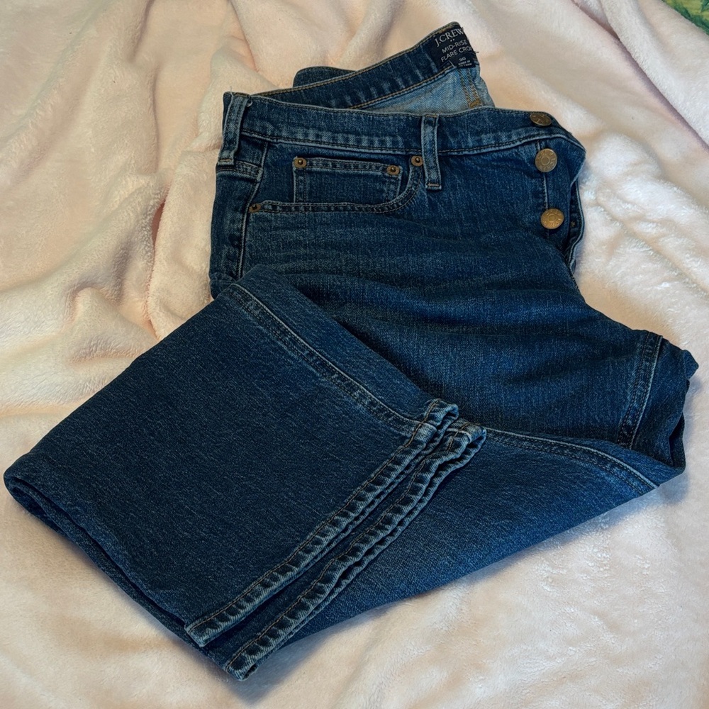 J. Crew High Rise Dark Blue Jeans